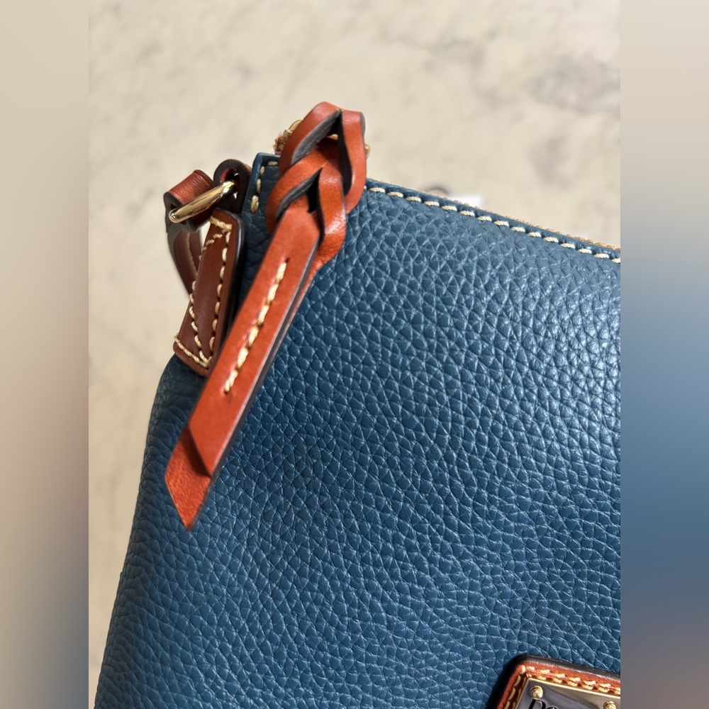 Dooney & Bourke Rosie Blue and Tan Crossbody Bag - Picture 7 of 11